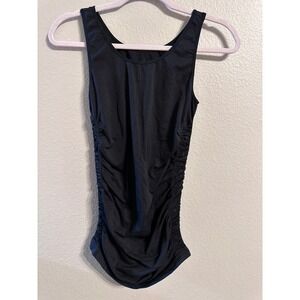 Isabel Maternity Tank Top Ruched‎ Sleeveless Black M/L